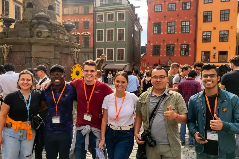 Stapel av träkodboxar med kugghjul — rekvisita Treasure Hunt Stockholm