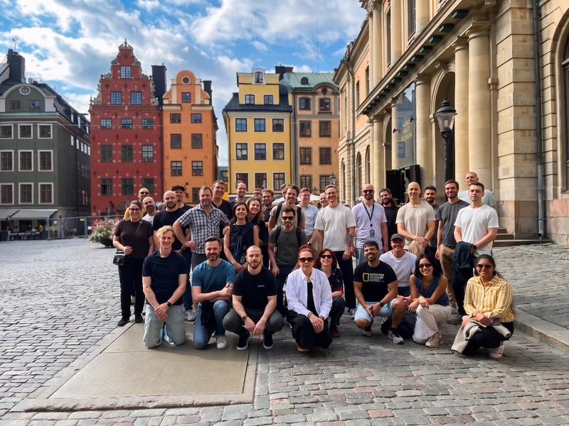 Spotifys team vid skattjakten i Stockholm